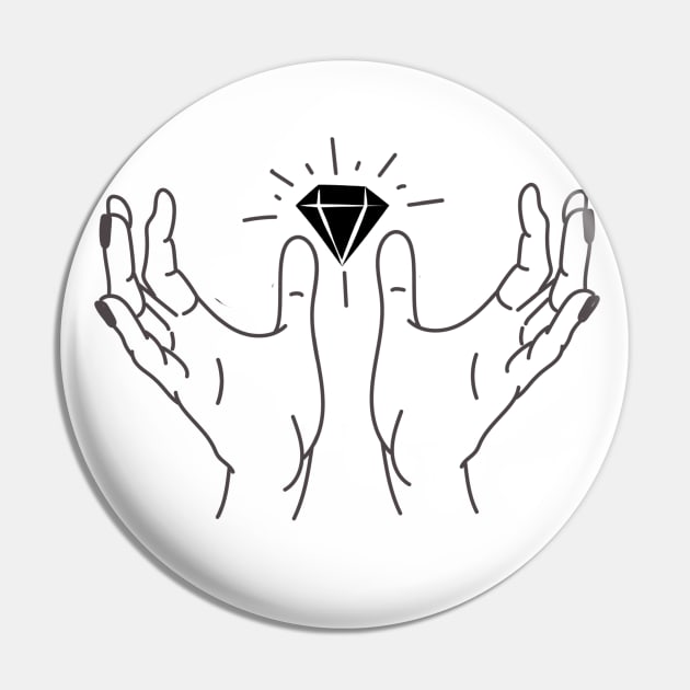 Diamond Hands Pin by designsplus