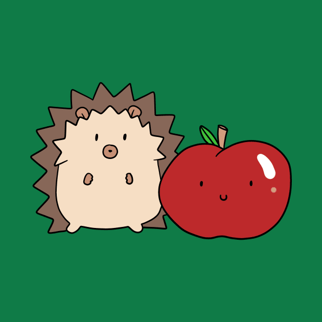 Hedgehog and Apple by saradaboru