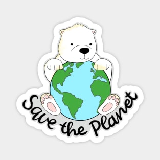 Save the planet! Save the polar bear! Magnet