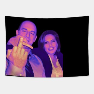 Vintage Elliot Stabler And Olivia Benson Tapestry