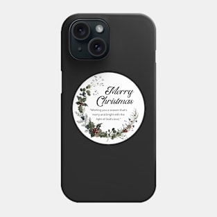 Merry Christmas Round Sticker 23 Phone Case