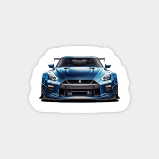 Nissan gtr r35 Front View Car Illustration T-Shirt Magnet