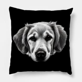 Golden Retriever Puppy Face Pillow