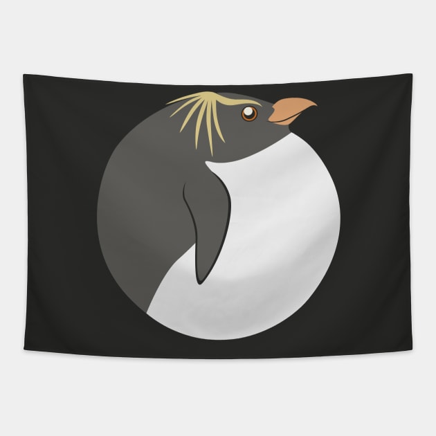 Bird Balls: Rockhopper Penguin Tapestry by Naturally Curvy