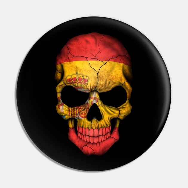 Spanish Flag Skull Pin by jeffbartels