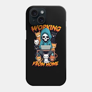 Working From Beyond - Reaper's Home Office Phone Case