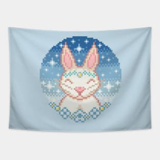 Kawaii bunny pixel art Tapestry