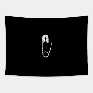 silver safety pins Tapestry