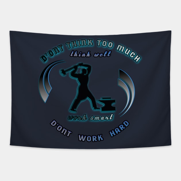 work smart don't work hard Tapestry by Mirak-store 