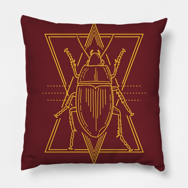 Cockroach King Pillow by snewen