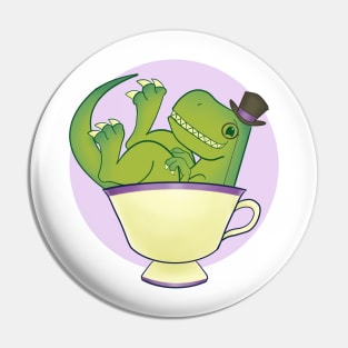 Tea Rex Pin