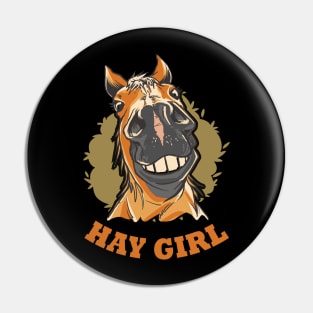 Horse Riding Horse Lover Horse Girl Hay Girl Pin