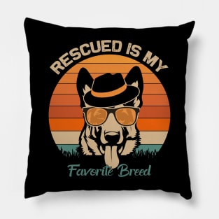 Rescued Is My Favorite Breed Pillow