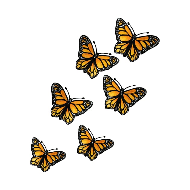 Monarch butterflies by bubbsnugg