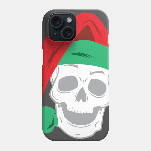 Santa Skull Phone Case by TeePixelate