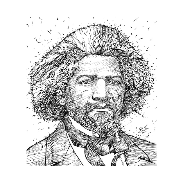 FREDERICK DOUGLASS ink portrait by lautir