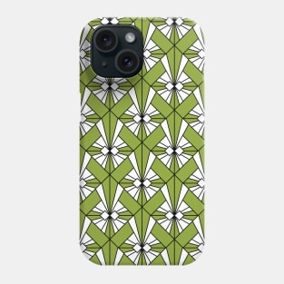 Art Deco Pattern no 75 - Green - Vintage Motif Phone Case