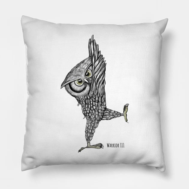 Warrior pose III Pillow by msmart