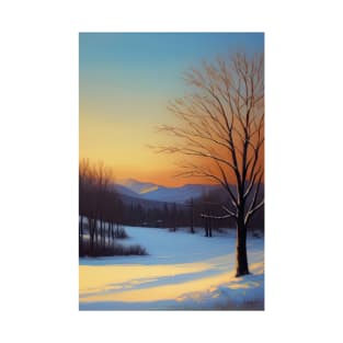 Oil Landscape claude Monet - Winter Nature T-Shirt