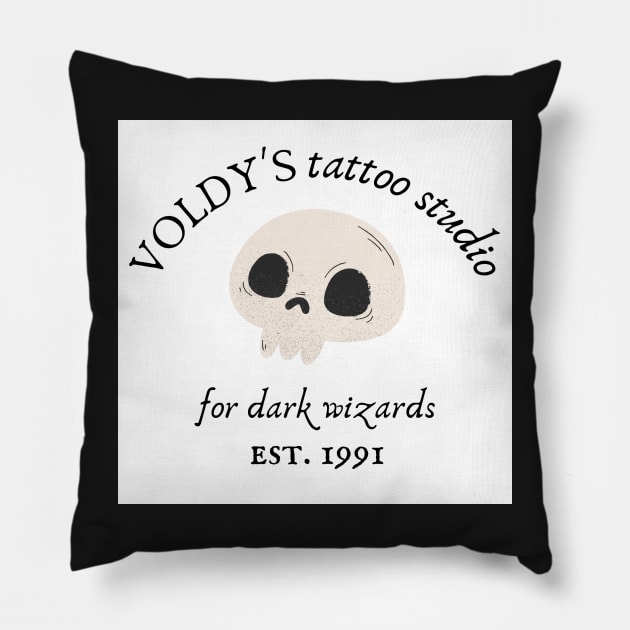 Voldy’s tattoo studio Pillow by AikoAthena