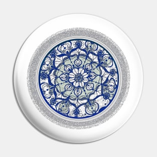 Blue mandala Pin