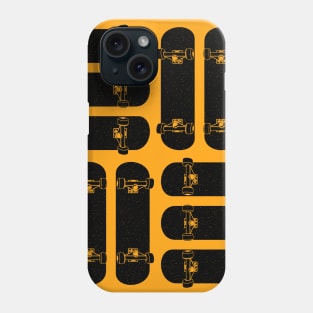 Skateboard Rows on Orange Phone Case