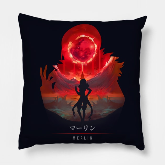 Merlin - Bloody Illusion Pillow by The Artz