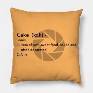 Portal Cake definition Pillow