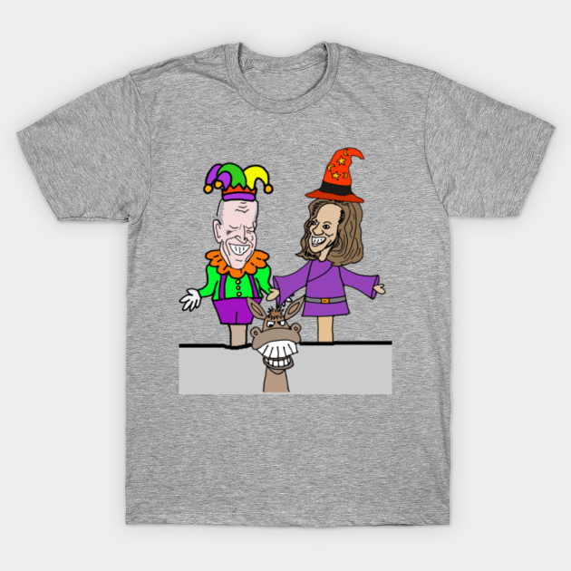 Funny Anti Biden and Harris Puppets Political Art - Anti Joe Biden - T-Shirt | TeePublic