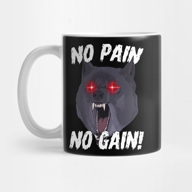 Workout Mug - Gym Mug - No Pain. No Gain. - Gym Coffee Mug White 11oz