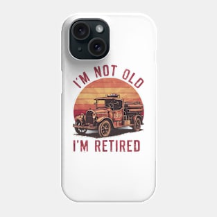 Vintage Fire Truck Embracing Retirement Phone Case