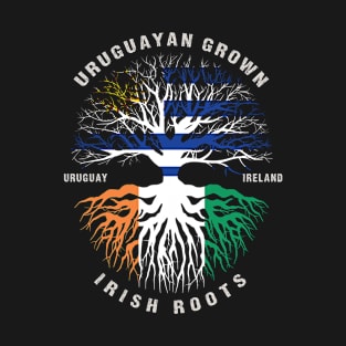 URUGUAYAN Grown Irish Roots Ireland Flag  - Patricks Day T-Shirt