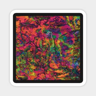 Neon Dream - Colorful Paint Pour/ Fluid Art - Unique and Vibrant Abstract Acrylic Paintings for Art Prints, Canvas Prints, Wall Art, Mugs, Leggings, Phone Cases, Tapestries and More Magnet