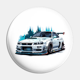 GTR Cartoon Pin