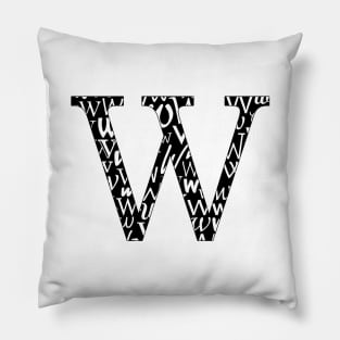 W Filled - Typography Pillow