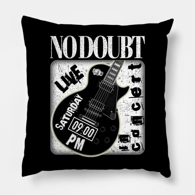 No doubt guitar Pillow by Cinema Productions