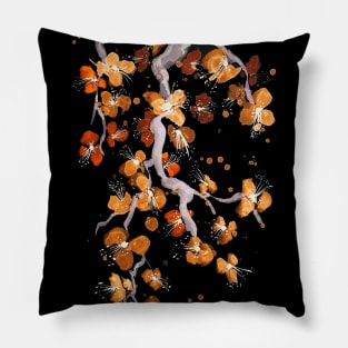 Japanese Orange Blossoms in the Night Pillow