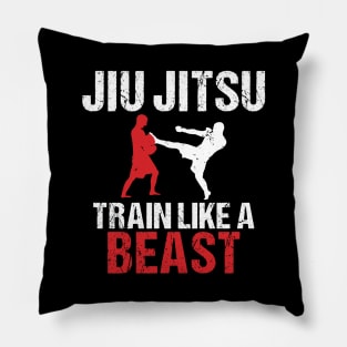 Train Like a Beast BJJ Jiu Jitsu Trainer & Coach Pillow