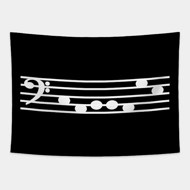 Cabbage Sheet Music Bass Clef Tapestry by DrawAHrt