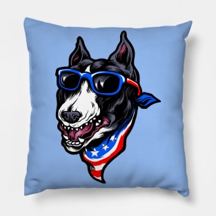 USA Patriotic American Pitbull Terrier Pillow