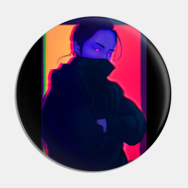 Neo Tokyo Girl Pin by PHAZED