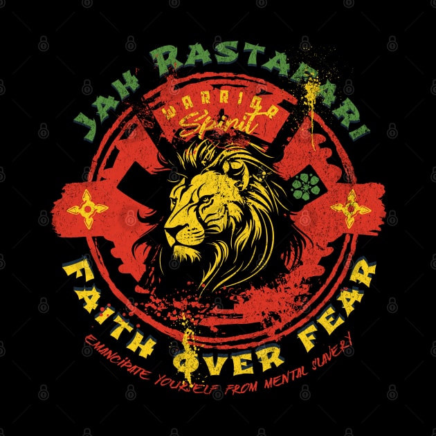 Jah Rastafari Faith over Fear Samurai by rastaseed