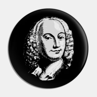 Antonio Vivaldi Black and White Pin