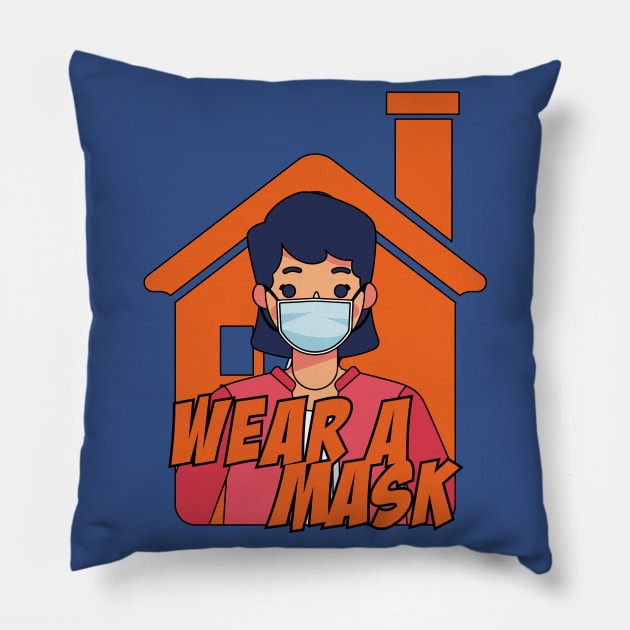 Wear A Mask Pillow by sagitarius