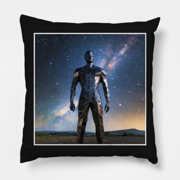 Metal Man Pillow by DesignsPrints