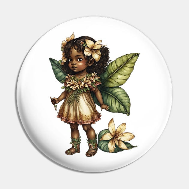 Plumeria Flower Fairy Girl Cute Hawaii Cicely Mary Barker Pin by peachycrossing