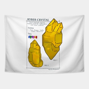 Kyber Crystal Science Illustration in Yellow Tapestry