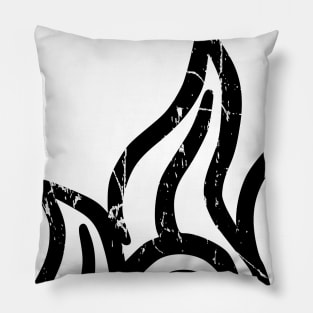 Fire black symbol Pillow