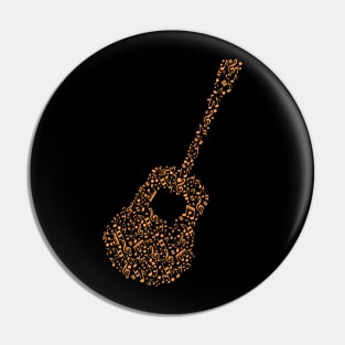 music notes guitar Pin