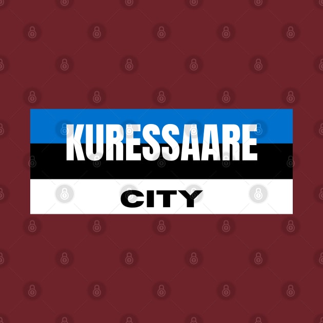 Kuressaare City in Estonia Flag Stripes Color by aybe7elf